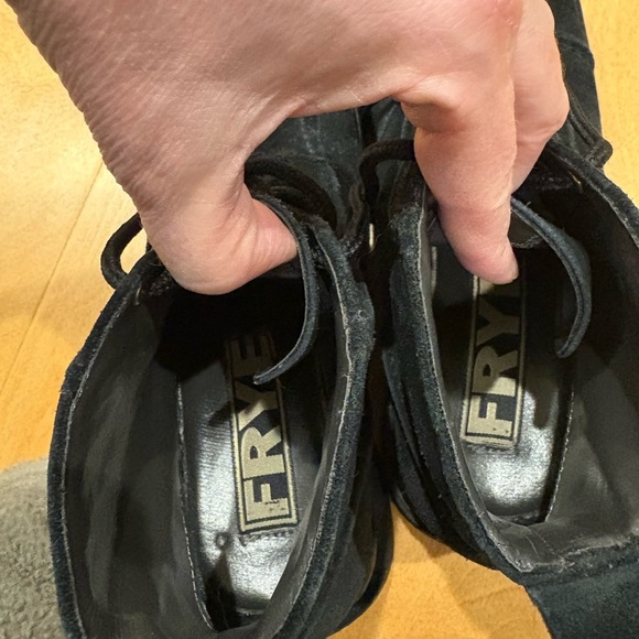 Frye black suede Avenger boots ankle booties sz 7.5 - Picture 5 of 6